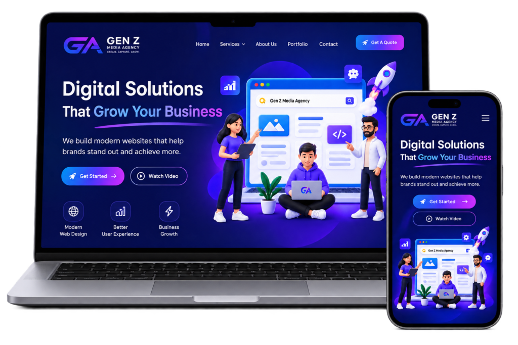 Gen Z Media Agency—Web development